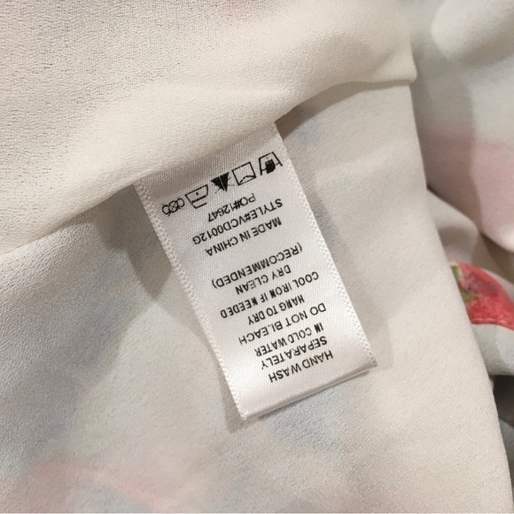 VICI Womens S Ruffle Mini Dress Multicolor Floral Chiffon Balloon Sleeve - Picture 6 of 8